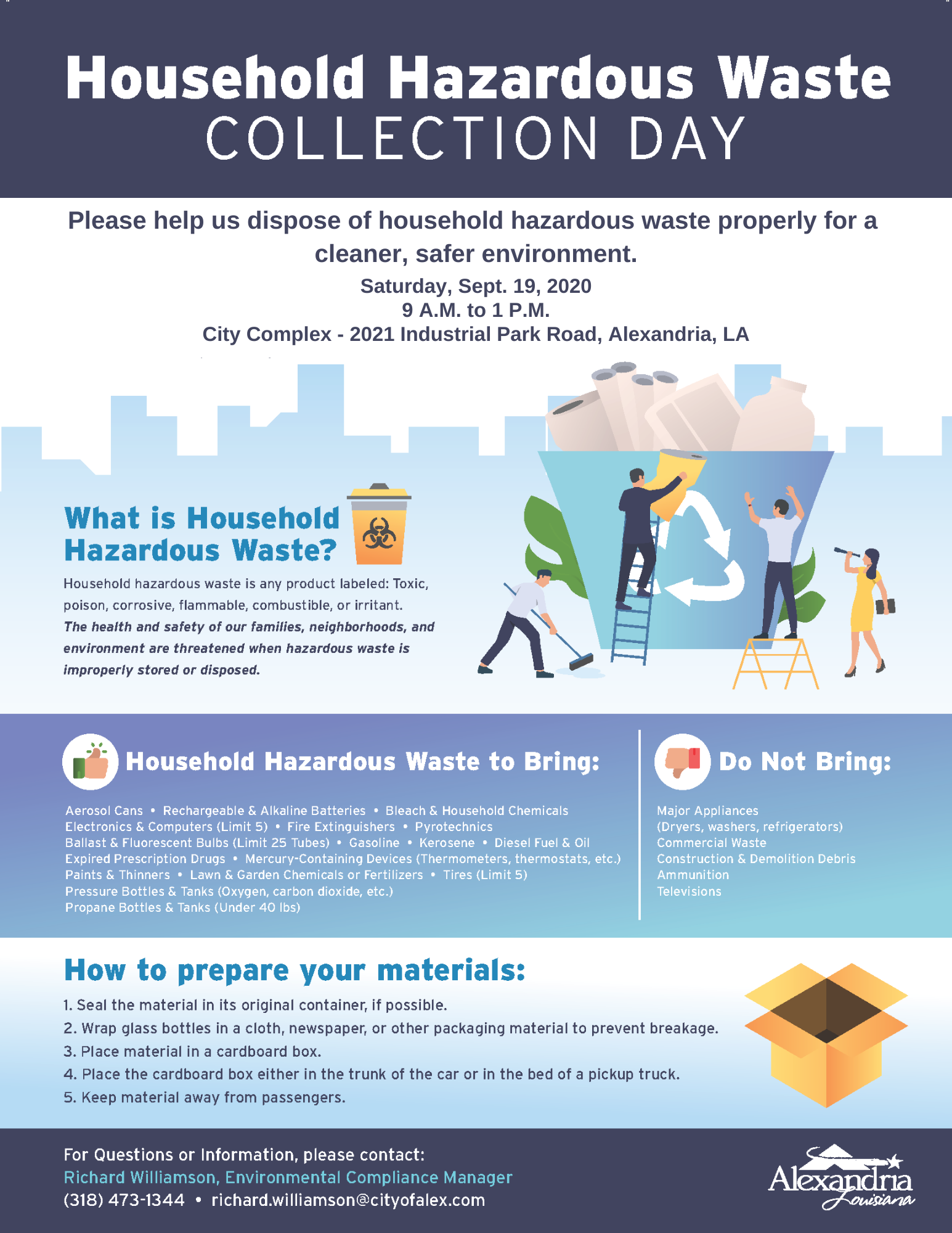 Household Hazardous Waste Day City of Alexandria, LA