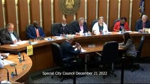 City Council Meeting - December 21, 2022